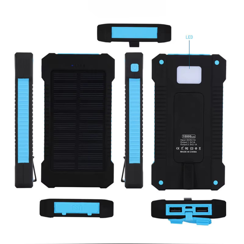 Lenovo Solar Power Bank mit 500000 mAh Ultra Kapazität, tragbare externe Batterie mit schneller Aufladung und Taschenlampe in Blau oder Schwarz - Bild 4
