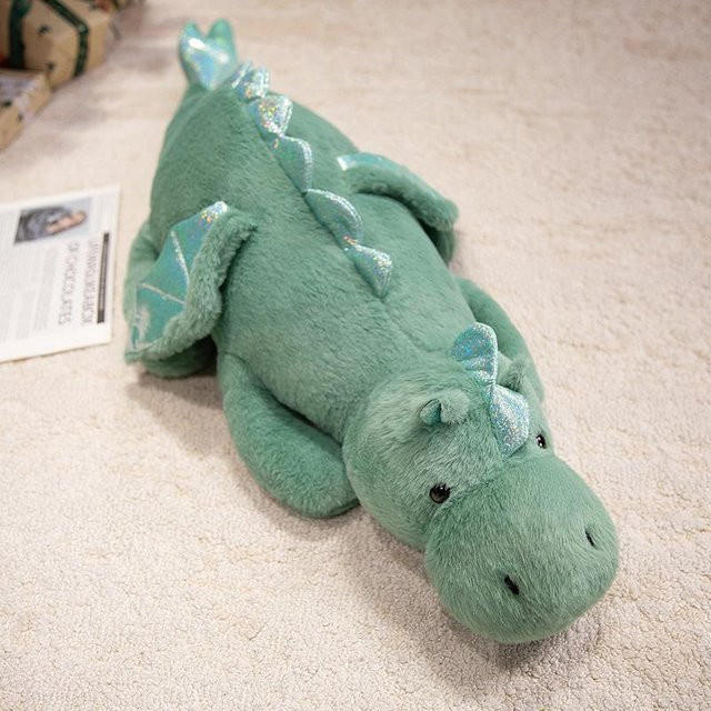 Weißer Drache Plüschtier mit Einhornhorn und Flügeln, 1-teiliges Set, ab 14 Jahren - Bild 1