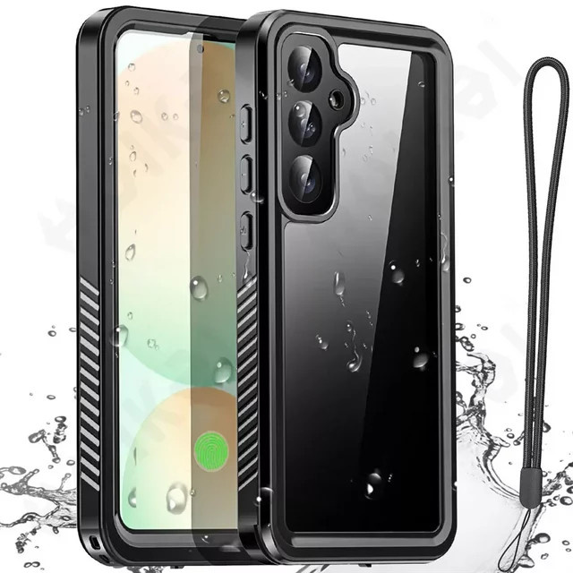 Shellbox Wasserdichte Schutzhülle IP68 aus Aluminium für Samsung Galaxy S25 S24 S23 S22 Ultra FE A55 A35 A36 5G in Schwarz - Bild 1