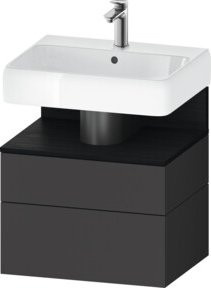 Duravit Waschtischunterschrank Qatego in Grau, B/T/H: 59 x 47 x 59 cm - Bild 1