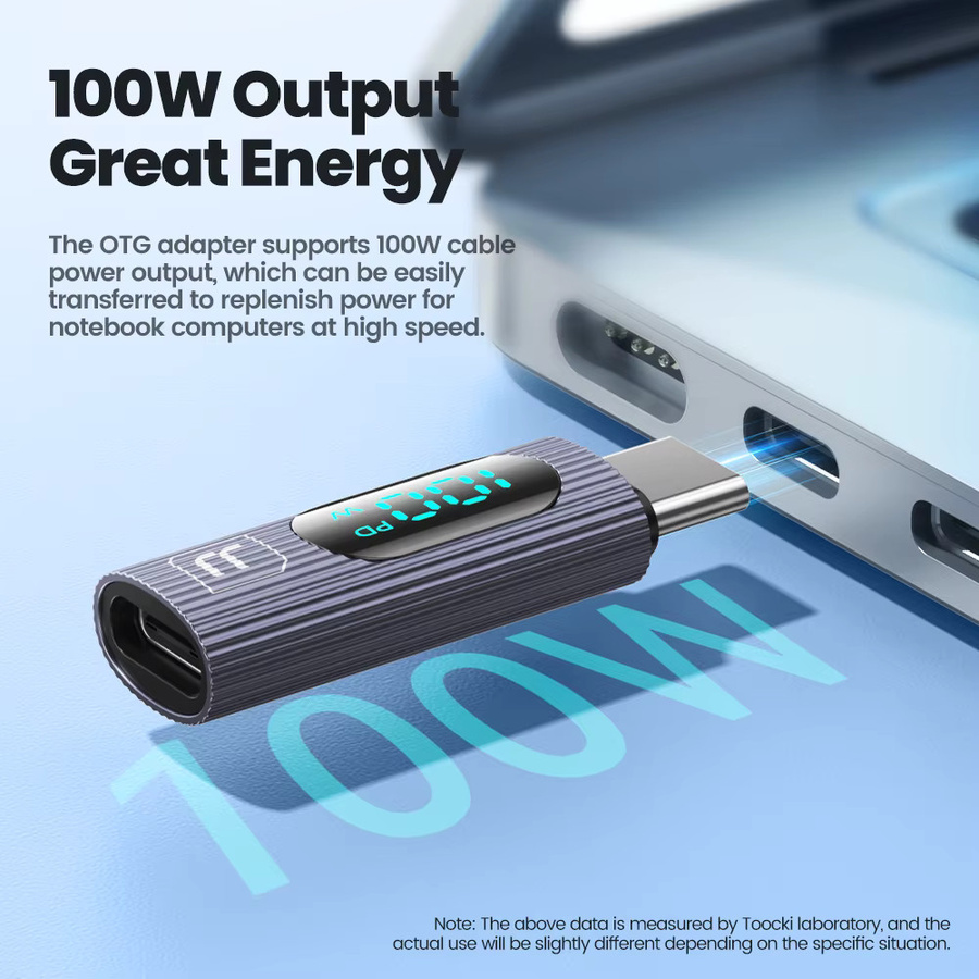 Toock USB-C auf Lightning Adapter OTG Konverter mit PD 20W Schnellladung und LED-Anzeige für iPhone und iPad - Bild 2