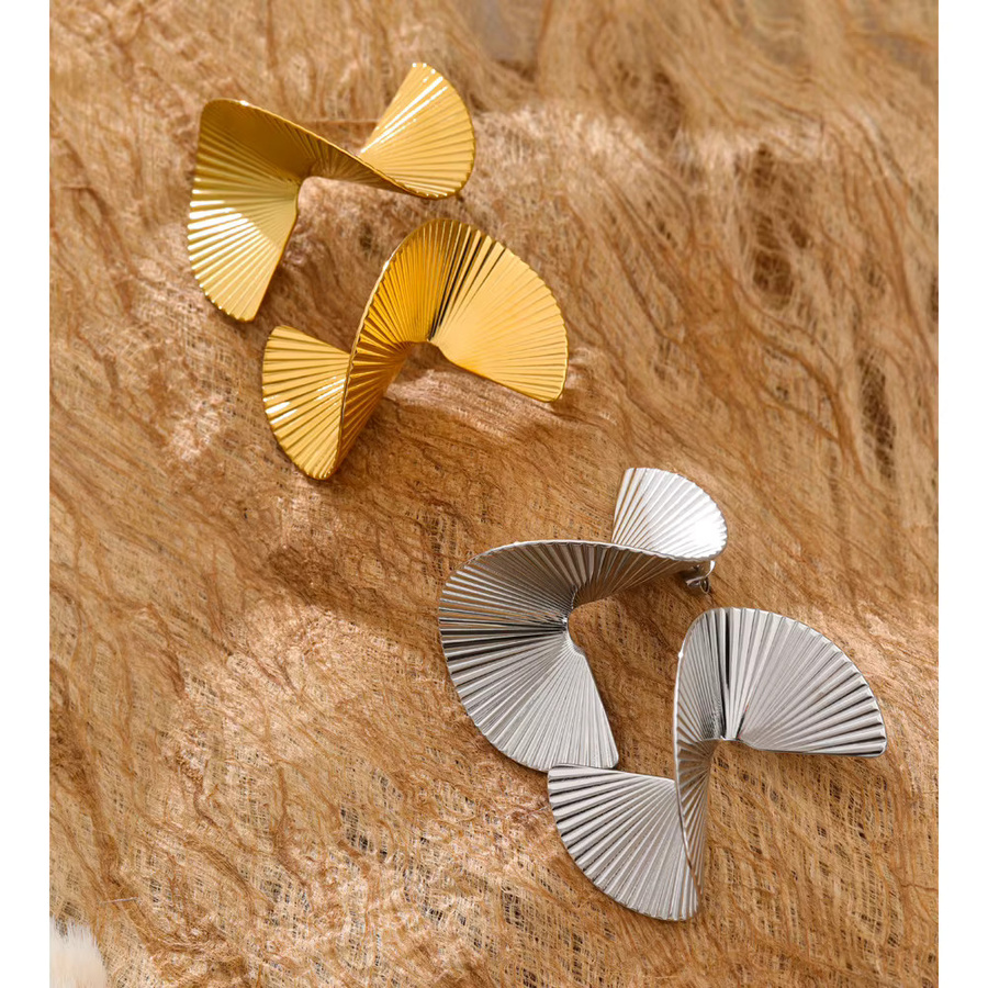 Yhpup Ohrringe, Edelstahl, Goldfarbe, Geometrisch - Bild 2