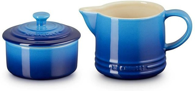 Le Creuset Zucker- und Milchset aus Steinzeug in Azure Blau - Bild 1