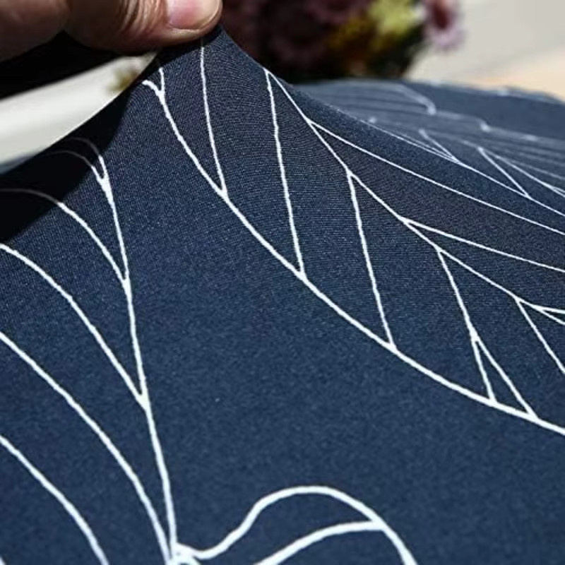 Wonderfulwu Spandex-Stretch-Stuhlbezug für Bürostühle und Computerstühle, elastisch, waschbar, Blau, Floral - Bild 5