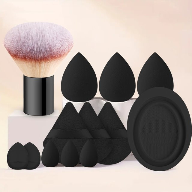 Ronshadow Make-up-Set, Puderpinsel, Beauty-Schwamm, Reinigungsmatte, Unisex - Bild 1
