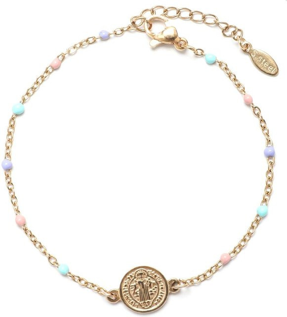ZMZY Medaillenarmband Edelstahl, Bunt, Unisex - Bild 1