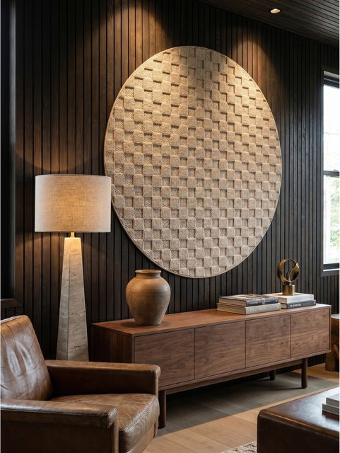 Flachgewebe-Teppich Schachbrett von KADIMA DESIGN in Beige, B/T: 200 x 200 cm - Bild 1