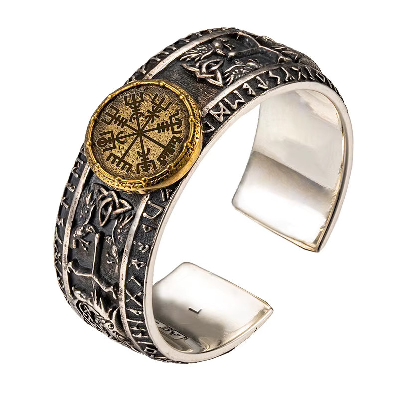 Ring Drache des Schwertes, Silber, eingelegtes Kupfer, Unisex - Bild 3