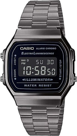 Casio Digitaluhr Vintage, Edelstahl, Schwarz, Herren - Bild 1