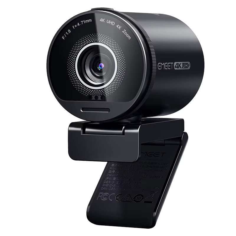 EMEET S800 4K UHD Webcam mit Sony-Sensor, HDR und zwei Mikrofonen mit Geräuschunterdrückung, Schwarz - Bild 4