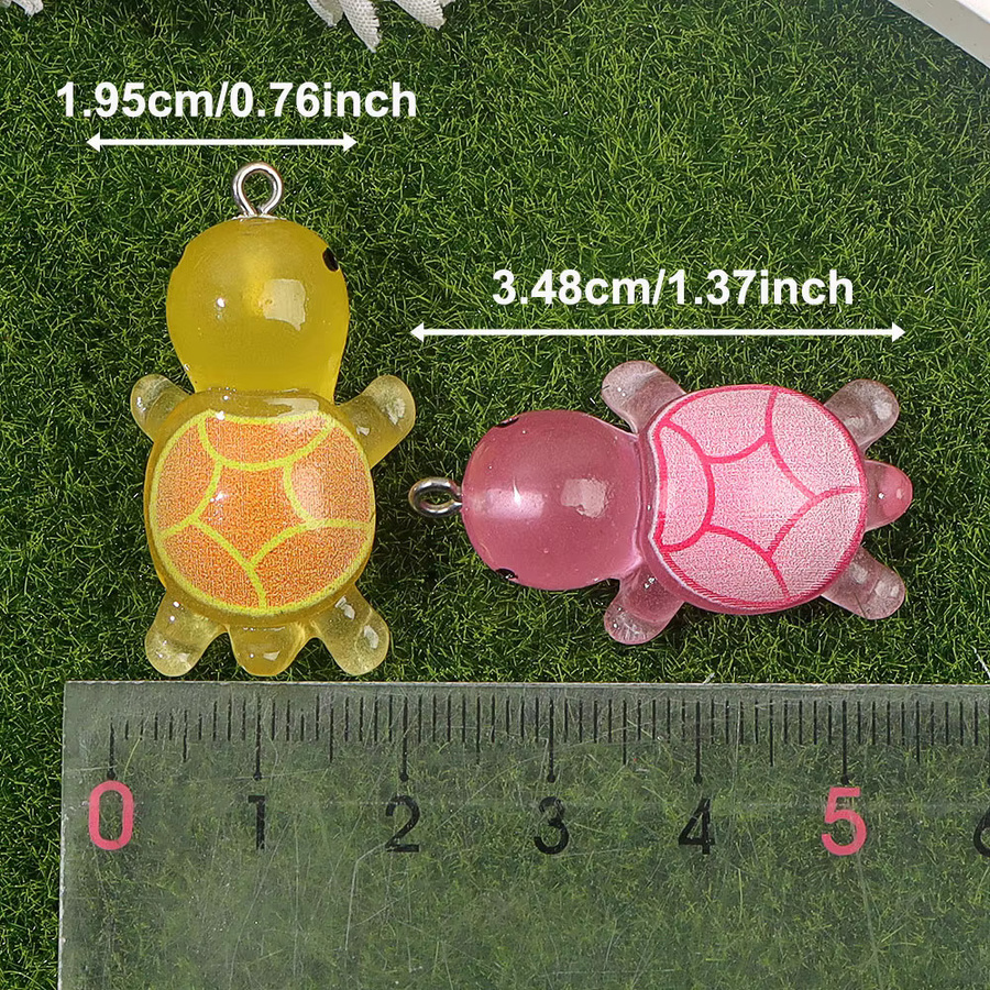 Schildkrötenanhänger Kunstharz, bunt, Unisex - Bild 4