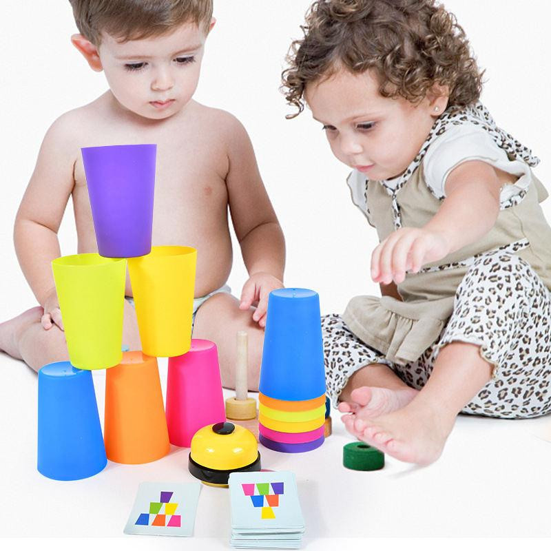XDR Montessori Stapelbecher Geschwindigkeitsspielzeug mit Karte - Bild 2