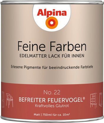 Alpina Farben Buntlack Feine Farben Matt in Rot, 0,75 l - Bild 1