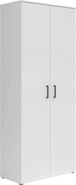 Mömax Schrank Multistauraum in Weiß, modern mit mattem MDF und Regalböden, H: 195 cm, B: 80 cm, T: 40 cm - Bild 1