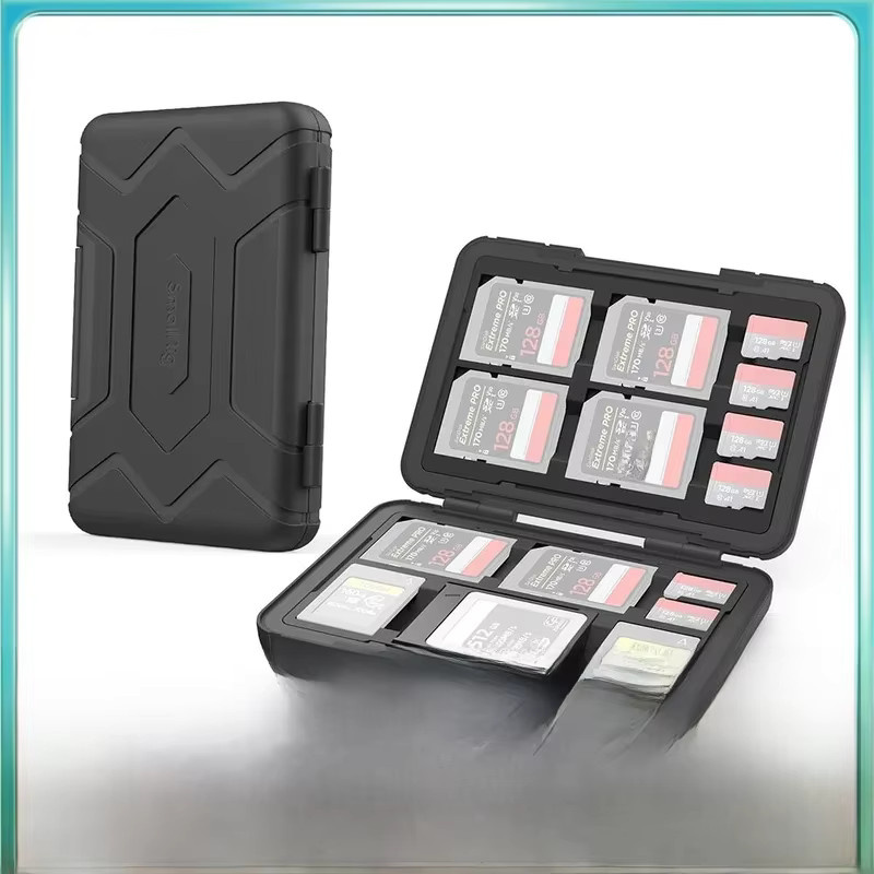 SmallRig SD-Kartenhalter 3192 in Schwarz mit 15 Steckplätzen für SD-, Micro-SD- und XQD-Karten, wasserabweisend - Bild 1