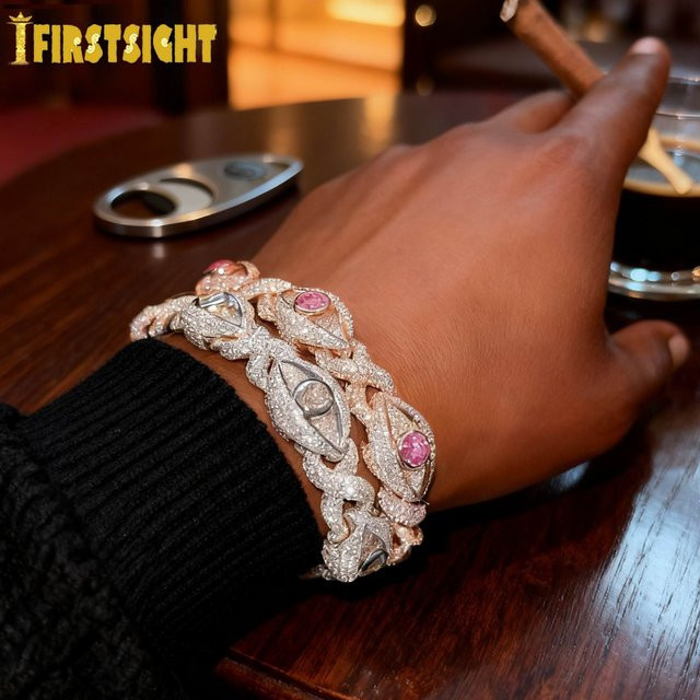 Infinity Link Armband, Roségold, Zirkonia, Herren - Bild 1