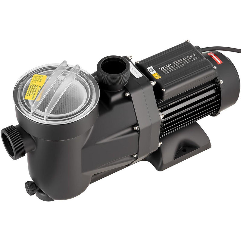 Buying Solutions, MB Einphasen-Schwimmbadpumpe in Schwarz mit 1300W Leistung, 28.800 L/H Durchfluss und 24-Stunden-Timer - Bild 4