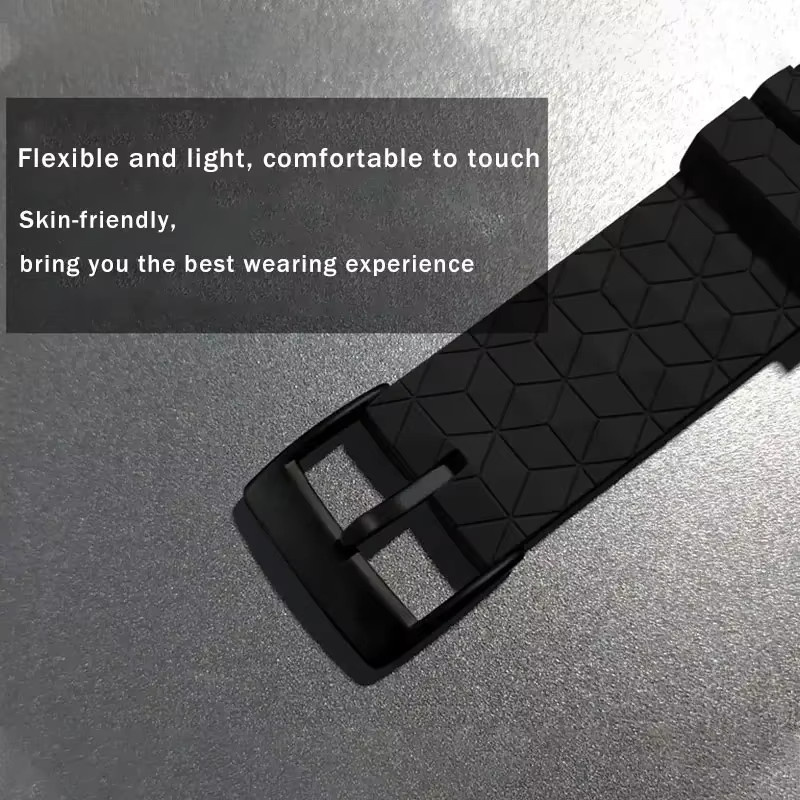 Xiaomi Uhrenarmband Silikon, Schwarz, 22 mm, 20 mm, Football Pattern - Bild 2