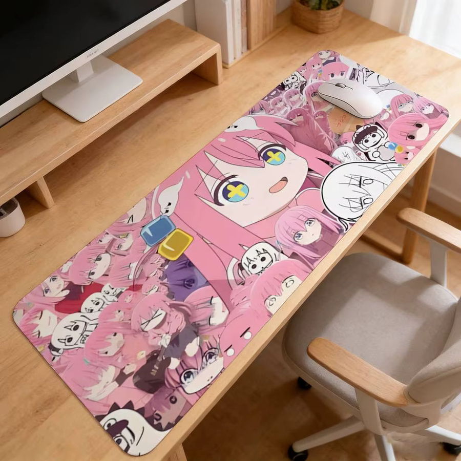 Bocchi The Rock! Anime Mauspad mit sexy Mädchen Motiv, große Schreibtischunterlage für Laptop und Tastatur, Multicolour - Bild 2
