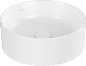 Villeroy & Boch Aufsatzwaschtisch Collaro in Stone White, rund, ohne Überlauf, Durchmesser: 40 cm - Bild 1