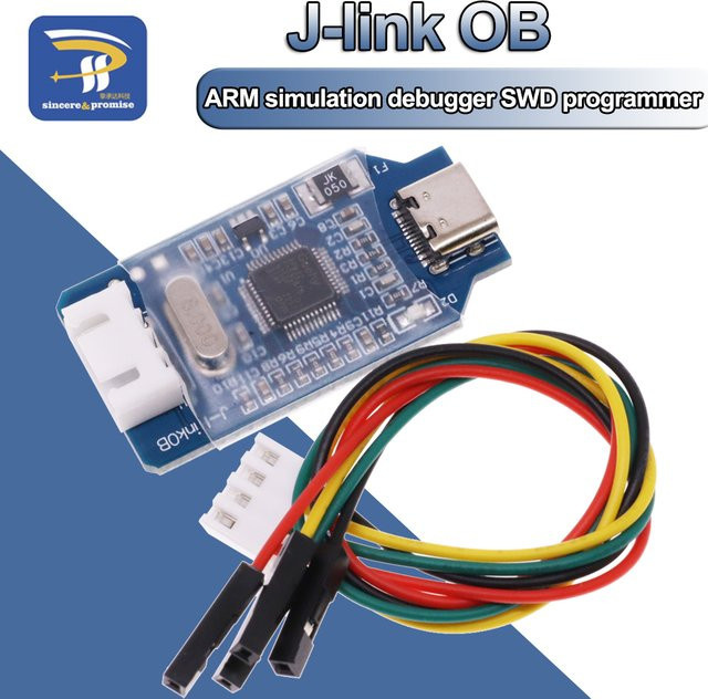 OB ARM Emulator Debugger und Programmierer mit USB-C Anschluss für STM32, M74 und Arduino als SWD Simulation Downloader in Blau - Bild 1