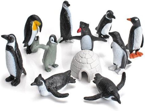 Amusedly Pinguin Modell Spielzeug, 11-teiliges Set, schwarz, Kunststoff - Bild 1