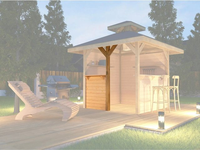 WEKA Treseneingang Bausatz für Gartenhäuser aus Holz in Beige - Bild 1