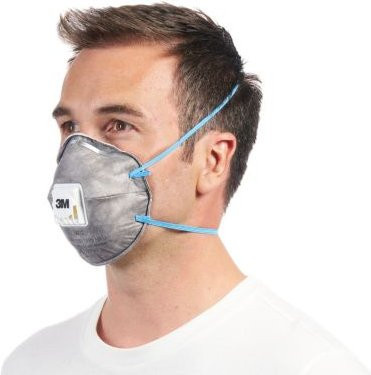 3M Cool Flow 9922 Atemschutzmaske Typ FFP2 mit Ventil und geruchshemmender Filterung, grau, 2 Stück - Bild 1