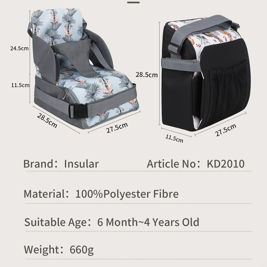 Multifunktionaler Baby Booster Sitz mit waschbaren Riemen und Sicherheitsverschluss für unterwegs - Bild 3