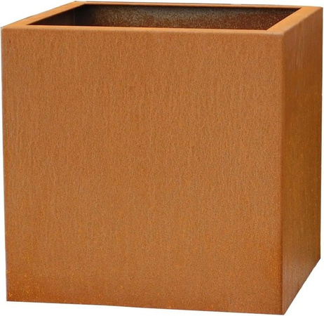 Vivanno Pflanzkübel Block aus Cortenstahl in Rostbraun, B/T/H: 40 x 40 x 40 cm