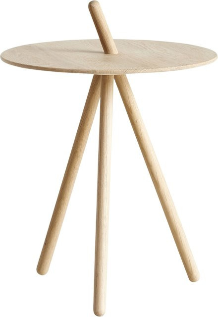 Woud Come Here Tisch in Beige mit runder Holzplatte - Bild 1