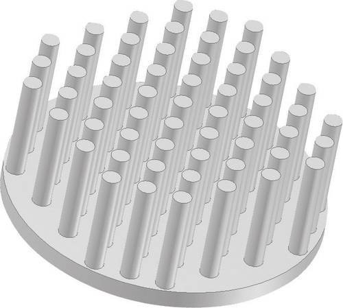 Fischer Elektronik ICK S R Stiftkühlkörper in Silber, 20 Stück, Durchmesser: 5 mm, Höhe: 20 mm, 8.55 K/W - Bild 1