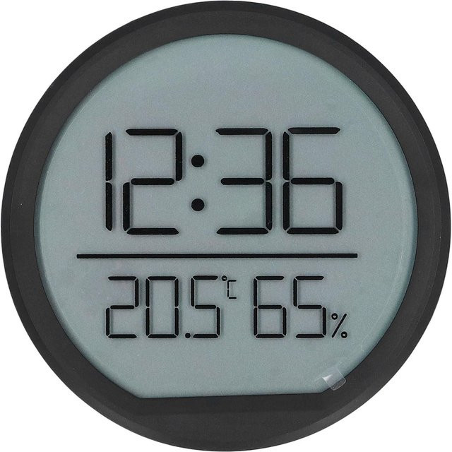 TOMTOP JMS Digitales Multifunktions-Innenthermometer und Hygrometer mit Wandwecker in Grau - Bild 1