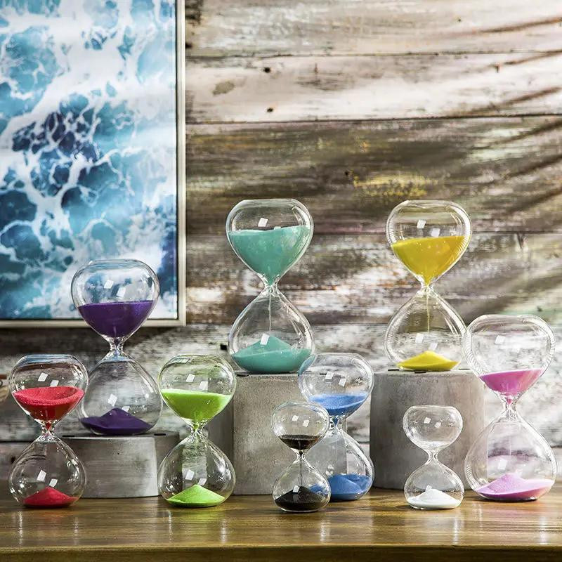 Yiran Furniture Sanduhr aus Glas für das Zeitmanagement als dekoratives Ornament für Schreibtisch und Zuhause mit 30 Minuten Laufzeit - Bild 1