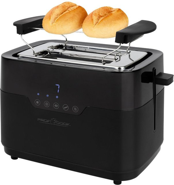 ProfiCook Kompakt-Toaster PC-TA 1244 in Edelstahl und Schwarz - Bild 1