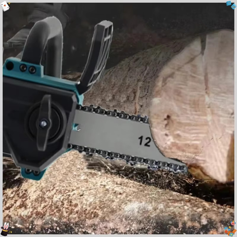 Makita Akku-Kettensäge 600W mit 12 Zoll Schiene, kabellose elektrische Holzbearbeitungs-Säge in Blau für 18/20V Akkus - Bild 6