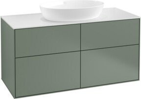V&B Waschtischunterschrank Finion mit Wandbeleuchtung in Weiß lackiert, B/T: 120 x 50,1 cm - Bild 1