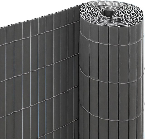 UrFence PVC Sichtschutz und Windschutz für Balkon und Garten in Grau Anthrazit, Höhe: 100 cm, Breite: 300 cm