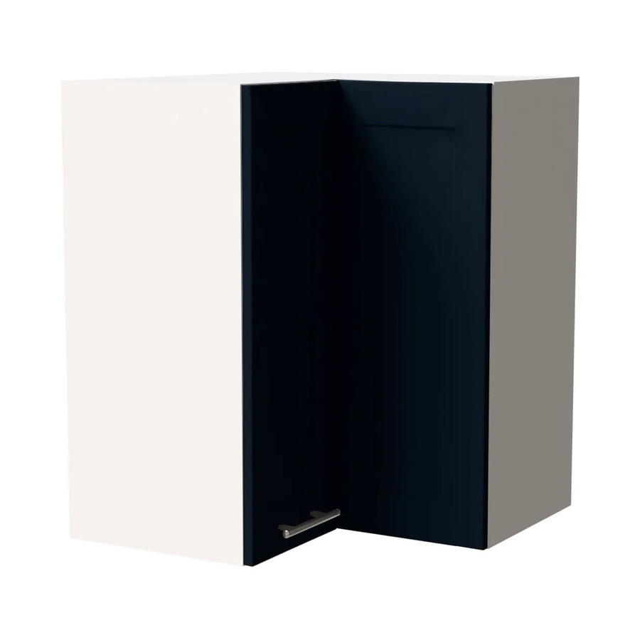 Feldmann-Wohnen Eckhängeschrank Oslo W12/60 Küchenschrank in Weiß und Indigo Matt mit Soft-Close-Türen, B/T/H: 60 x 60 x 72 cm - Bild 2