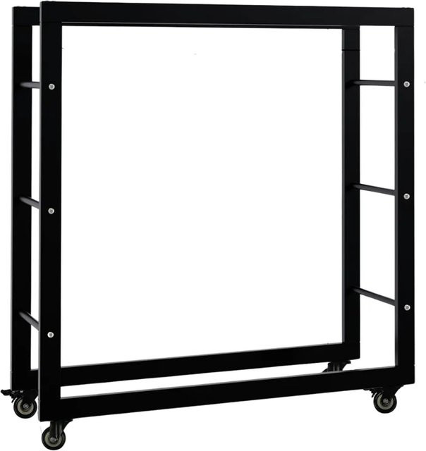 DELUKE Kaminholzregal SATLO aus Metall in Schwarz, B/T/H: 25 x 40 x 100 cm - Bild 1