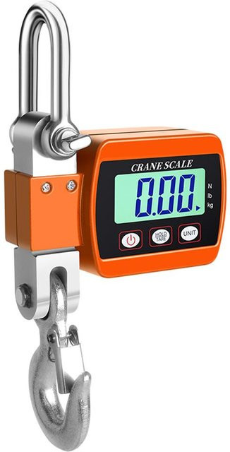 TOMTOP JMS Digitale Crance-Waage mit LCD-Anzeige, tragbarer elektronischer Hochleistungs-Gewichtshaken, Orange - Bild 1