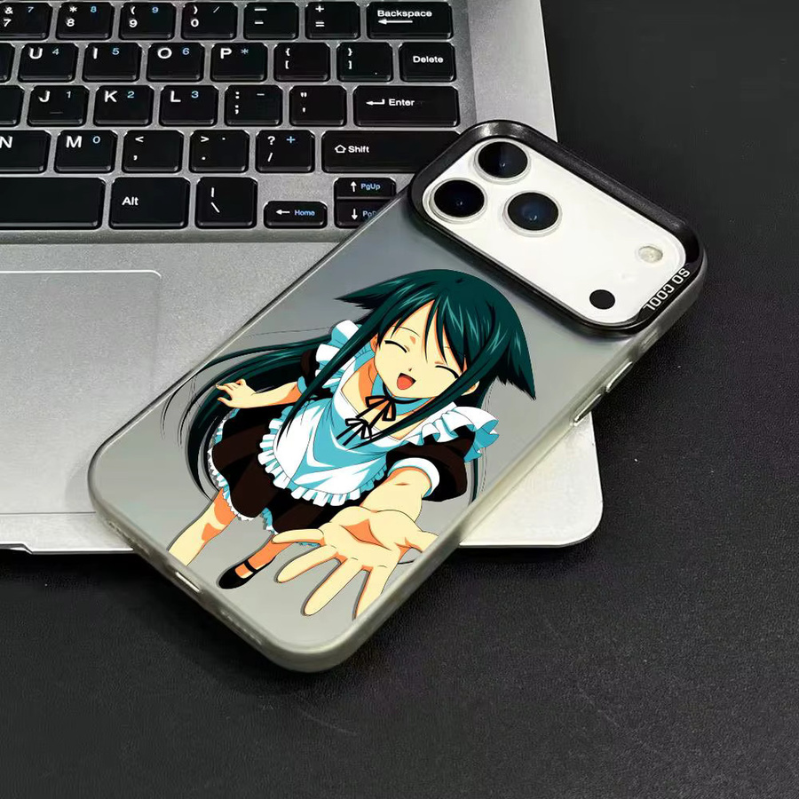 S-Saya no Uta Song Saya Handyhülle für iPhone 11 bis 17 Pro Max Matte Laser Aurora stoßfeste Schutzhülle in Pink - Bild 3