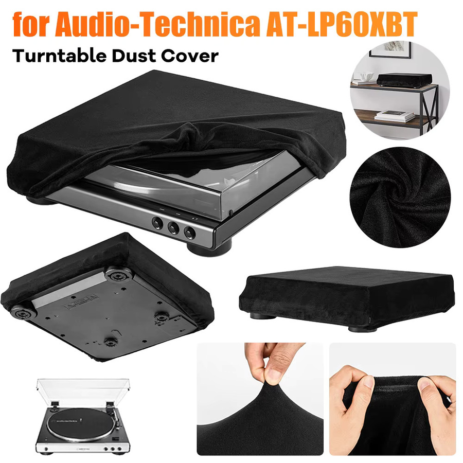 Audio-Technica Staubschutzhülle aus elastischem Spandex für AT-LP60XBT Plattenspieler, Schwarz - Bild 4