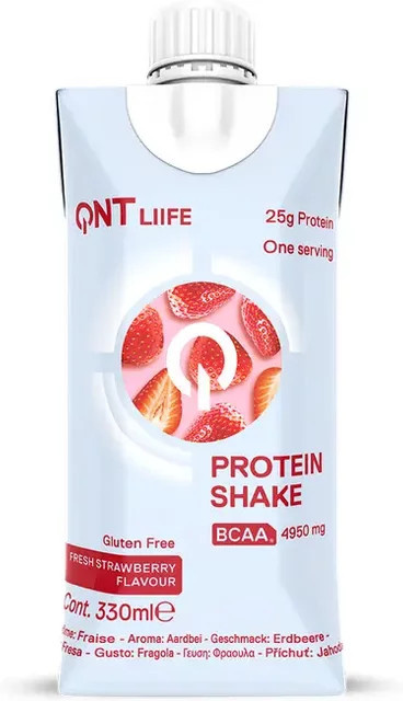 QNT Milchgetränk Erdbeer-Whey-Proteinshake, 0,33 l - Bild 1