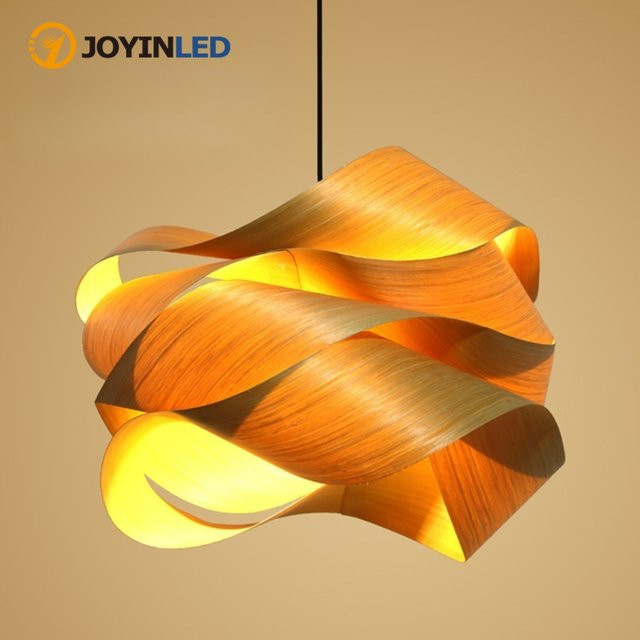 JOYINLED Moderne LED-Pendelleuchte in Holzoptik für Esszimmer und Küche - Bild 1