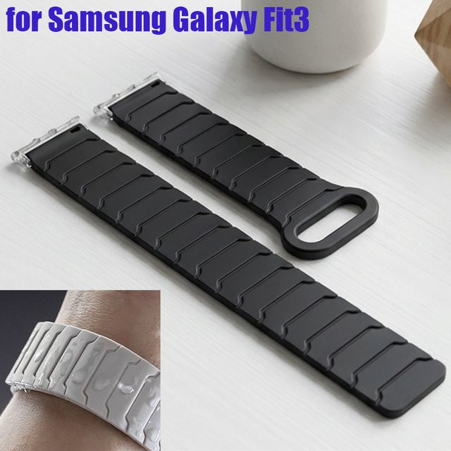 FancyWrist Uhrenarmband Silikon, Schwarz, Samsung Galaxy Fit 3 - Bild 1