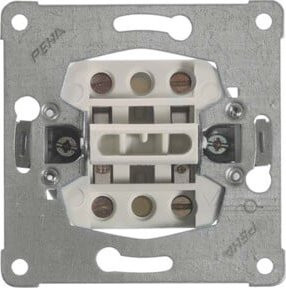 Peha Wippschalter Weiß mit Schraubanschluss 10A 250V Wechsel/Wechsel D 616/6 - Bild 1