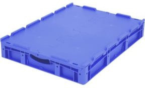 Bito Eurostapelbehälter XL mit Deckel XLD86121, Blau, B/T/H: 80 x 60 x 13,8 cm - Bild 1