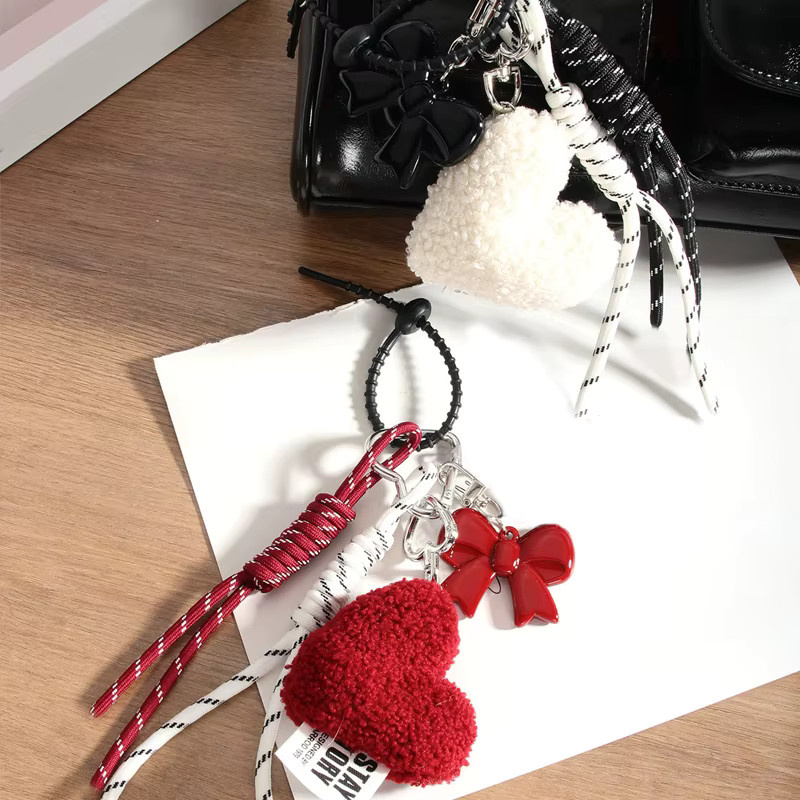 Yogodlns Herzförmiger Anhänger, Lamm Wolle Plüsch, Kinder - Bild 3