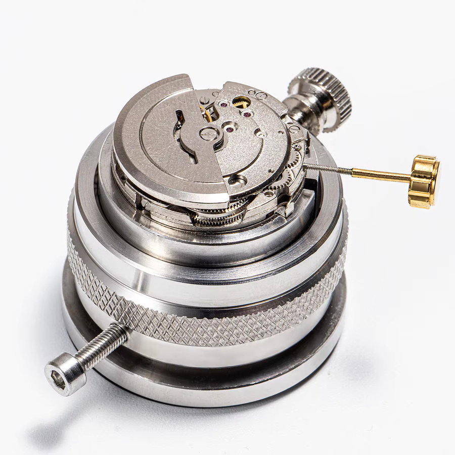 CHIICSMART Uhrwerkhalter Edelstahl, Silber, mit drehbarer Basis - Bild 2